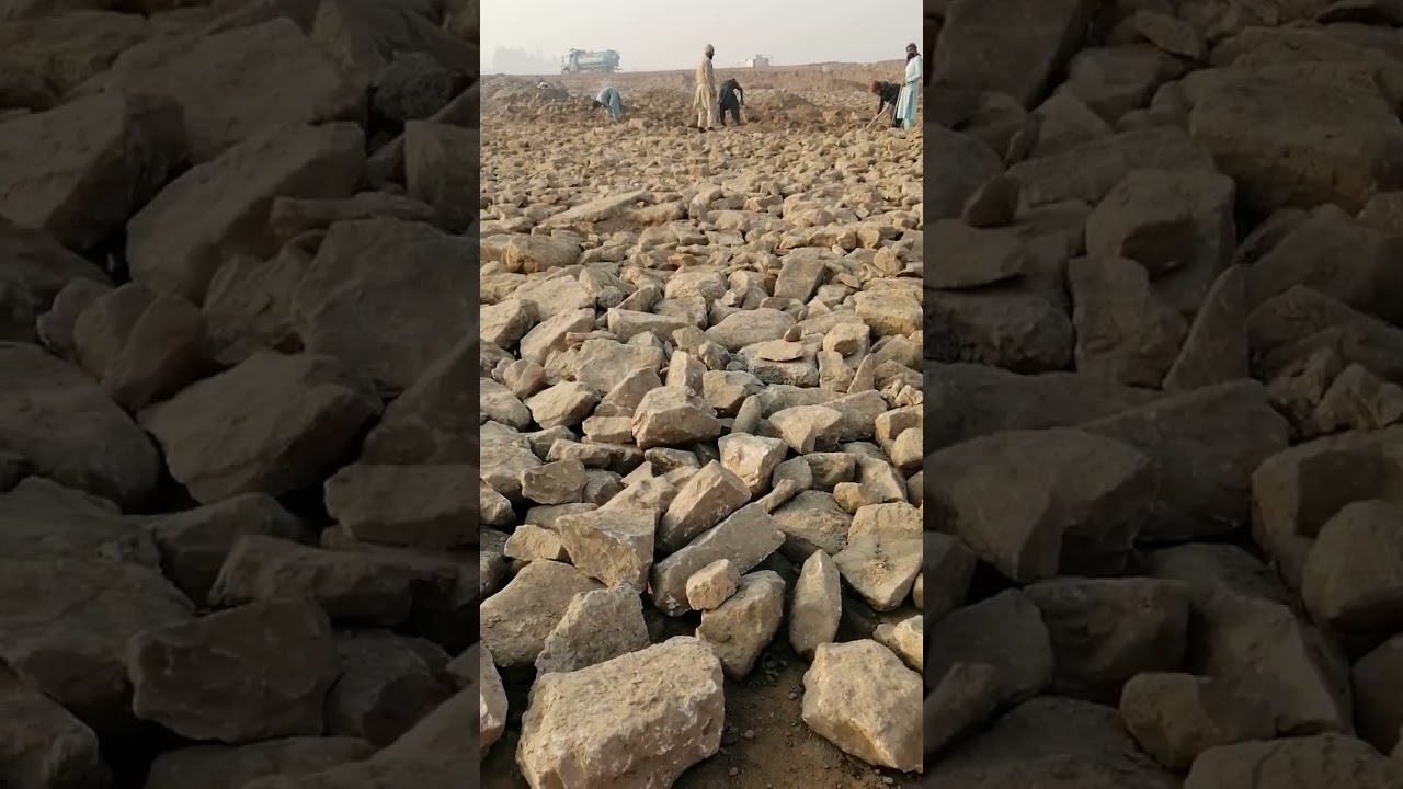 stone pitching on slush region  (road embankment)