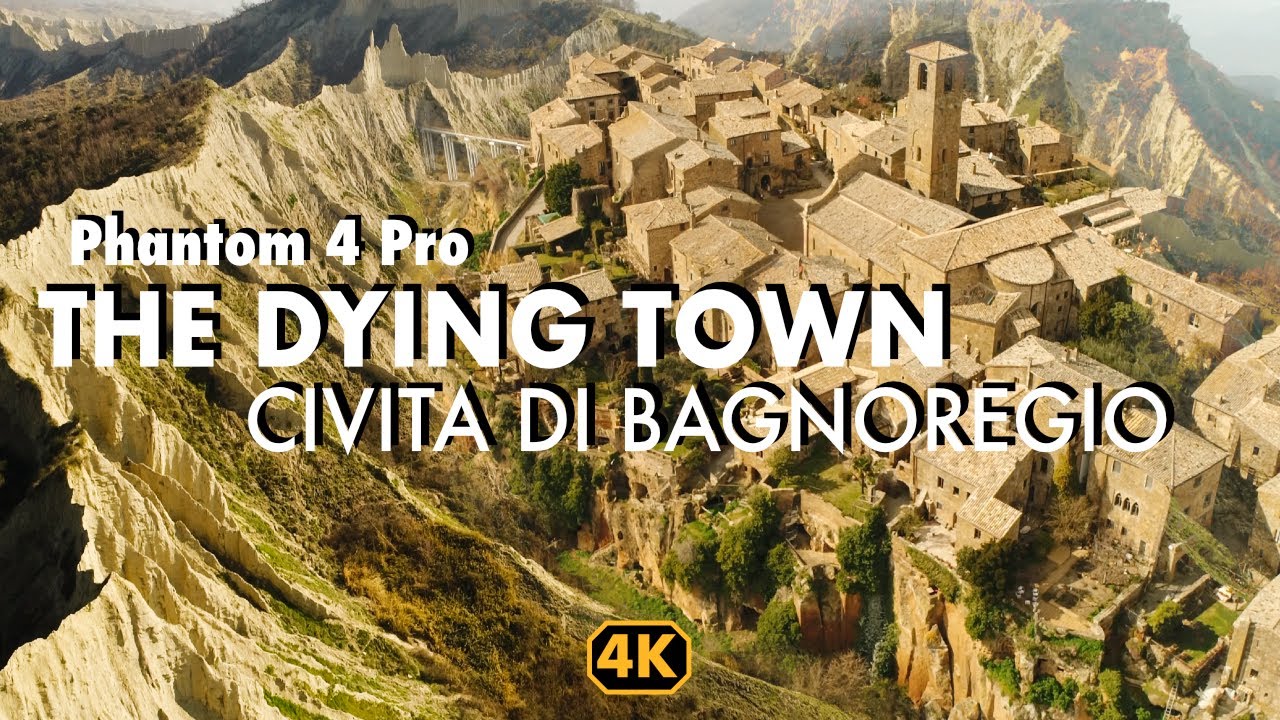 The dying town/Civita di Bagnoregio di DeltaVideoDrone [4K]
