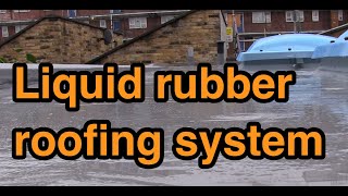 Liquid rubber flat roofing system for new flat roofs or roof repairs