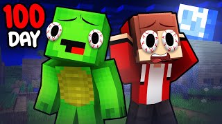Mikey and JJ Don’t Sleep for 100 Days in Minecraft (Maizen)
