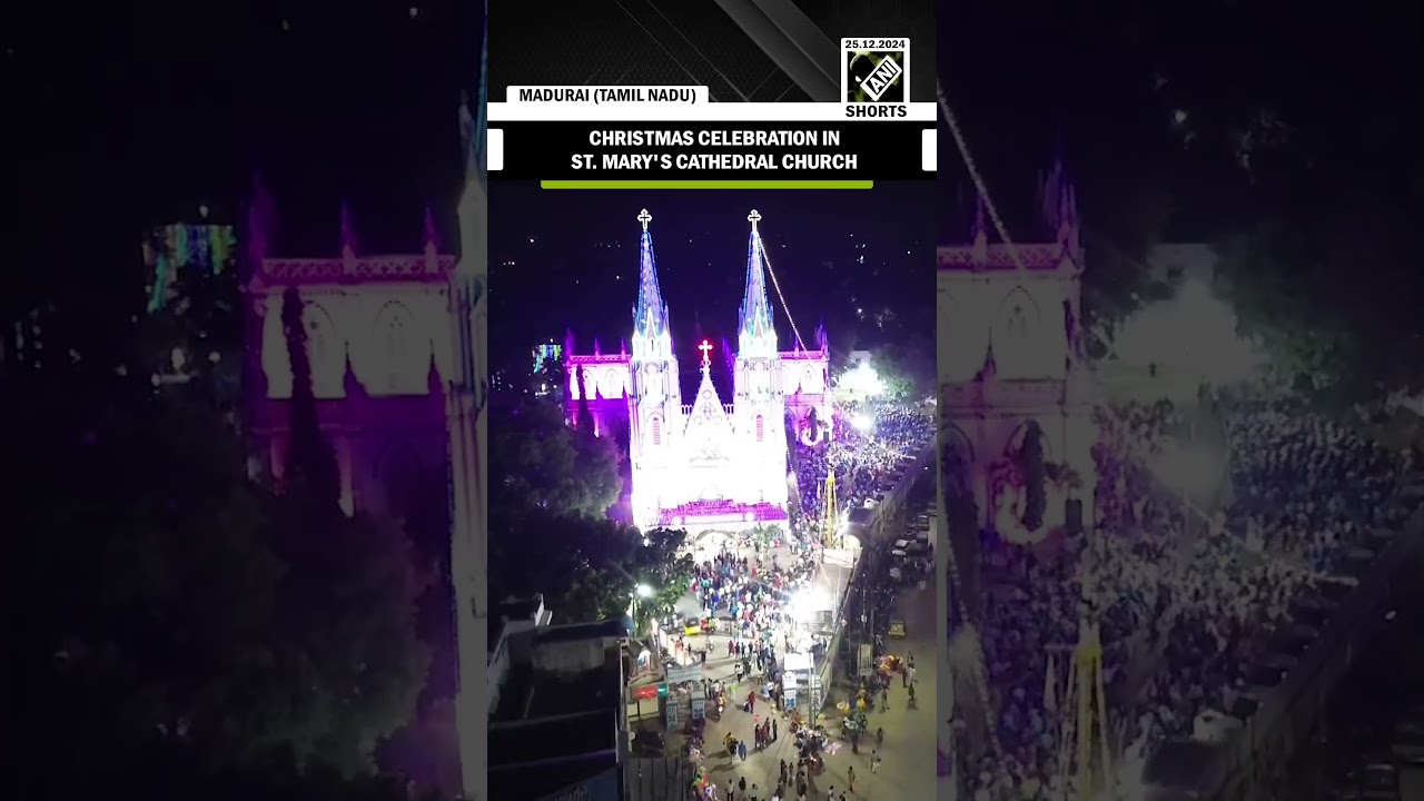 Devotees celebrate Christmas in Tamil Nadu’s St. Mary's Cathedral church