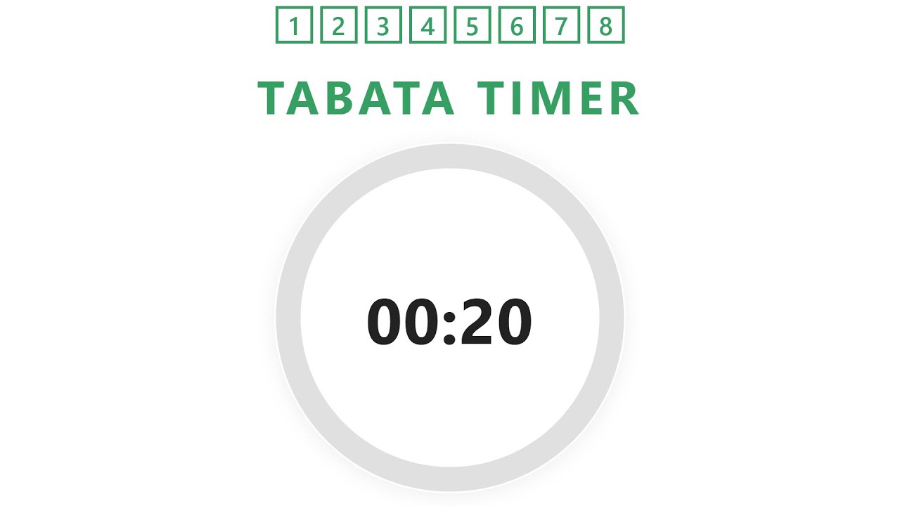 Tabata Timer with Sound – 8×20/10 - YouTube