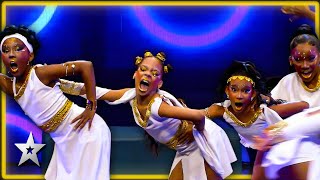 kid dance group perform amazing hercules inspired routine