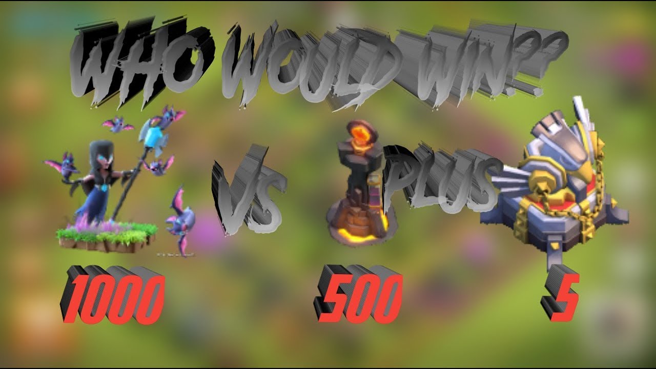 100 night witch VS 500 inferno+5 eagel altileri