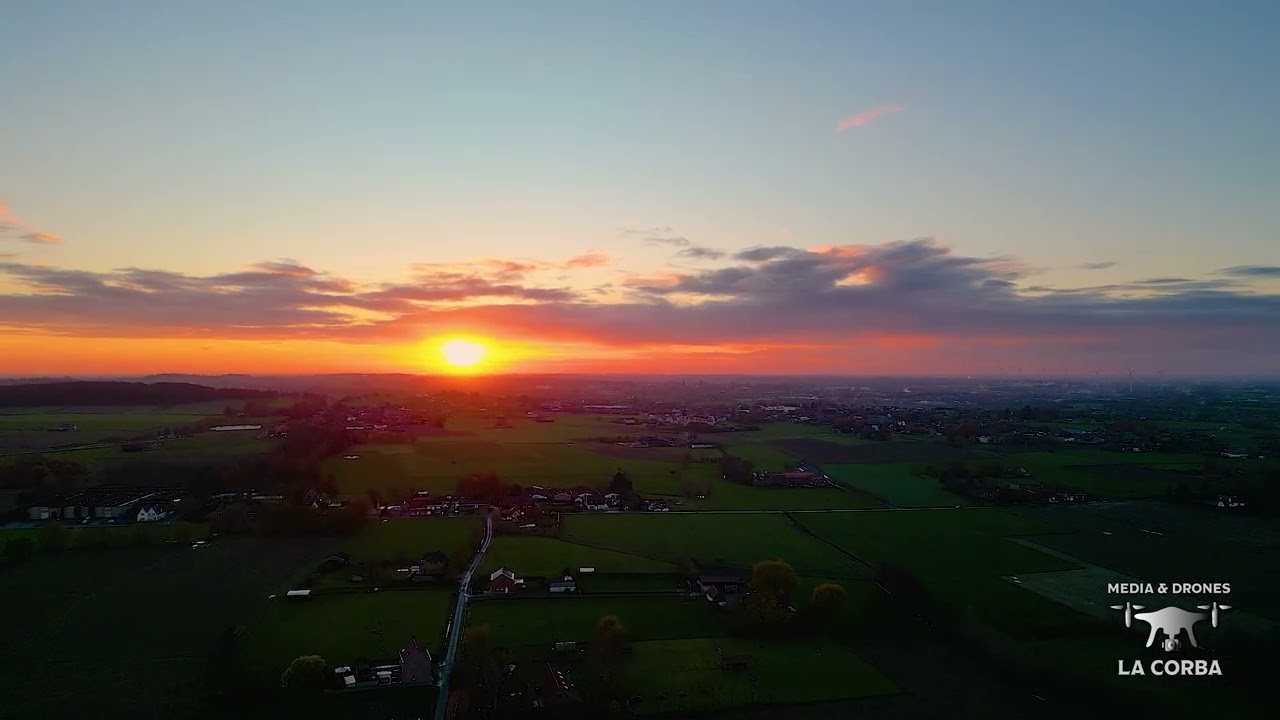Flying during sunset at Vichte (Anzegem)