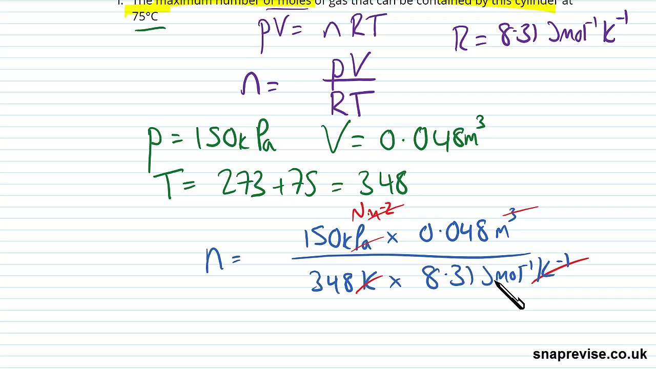 Ideal Gas Equation Mock Paper Question | A-level Physics ...