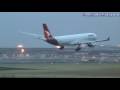 Crosswind Landing - by Qantas Airbus A330-300 【VH-QPG】