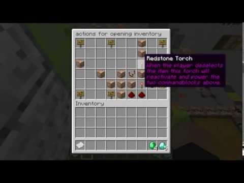 everywhere accessible menu with clickable items in vanilla minecraft