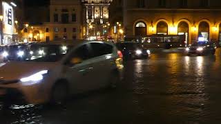 Crazy traffic intersection in Rome, Italy