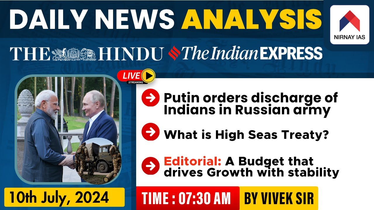 The Hindu Newspaper Analysis | UPSC Current Affairs Today | 10th July ...