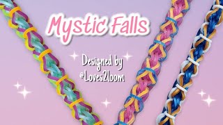 "Mystic Falls" Rainbow Loom Bracelet Tutorial | 2 Bars Wide