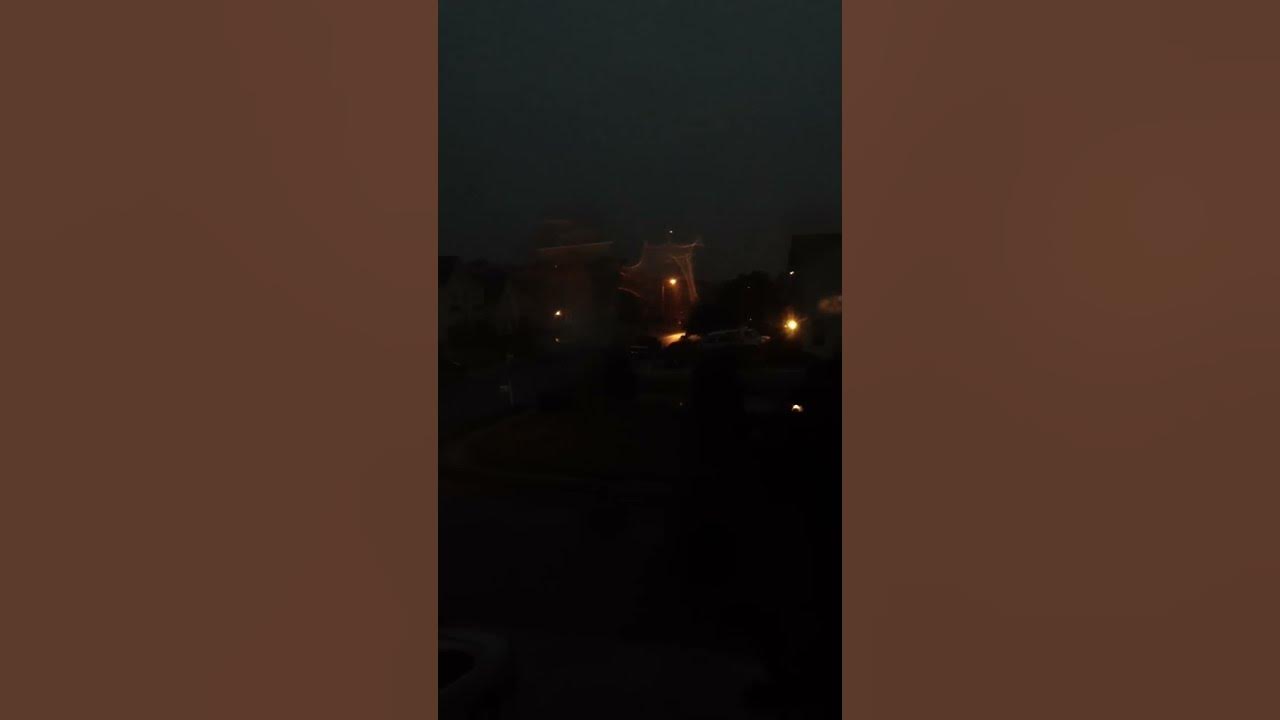Intense thunder and lightning makes car alarms go off YouTube