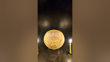 painting the PUNDI X logo on wood using watercolors #functionx #fx #binance #crypto #pundix