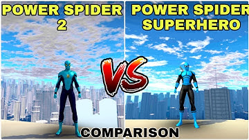 POWER SPIDER 2 VS POWER SPIDER Ultra Superhero Parody Game | Full Gameplay Comparison