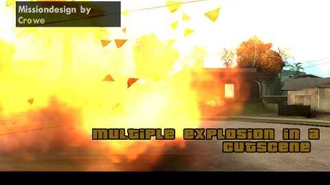 How to create multiple explosions in a cutscene