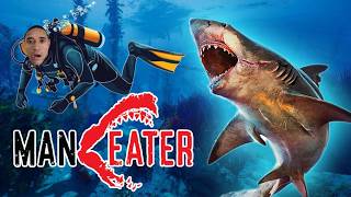 O TERRÍVEL TUBARÃO ASSASSINO !😯MANEATER , O MELHOR JOGO DE TUBARÃO MUNDO ABERTO !