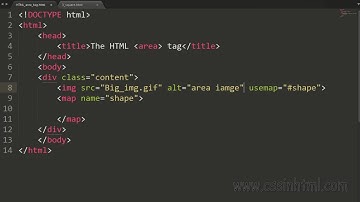 HTML area tag