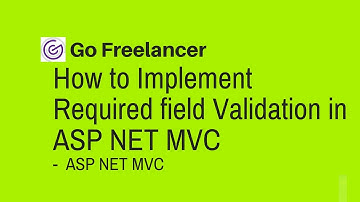 How to Implement Required field Validation in ASP NET MVC