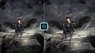 Photoshop Car and Devil Wings Concept Photo Editing Tutorial || Devil Wings Photo Editing Effect screenshot 4