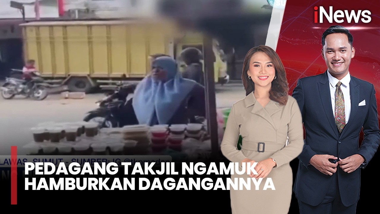 Viral! Pedagang Takjil Ngamuk Hamburkan Dagangannya ke Jalan Usai Tak Terima Ditertibkan |iPagi 26/2