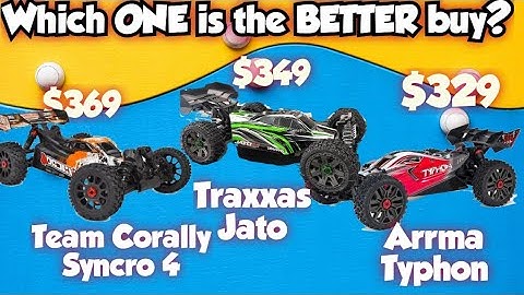 Which ONE is the BETTER Buggy? Traxxas Jato, Arrma Typhon 3s or Team Corally Syncro4?