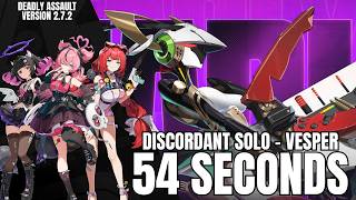 Aria vs. Discordant Solo - Vesper in 54 seconds! | Deadly Assault  Version 2.7.2 | Zenless Zone Zero