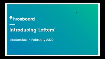 HROnboard Masterclass - Letters
