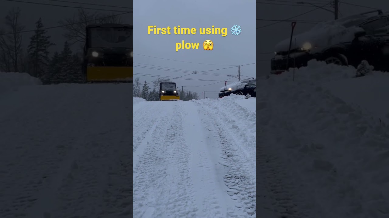 Finally got to use the snow plow on the can-am defender this season 