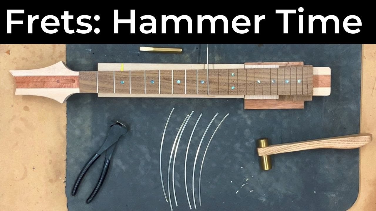 How to Install Frets in a Guitar Neck PRS Body Kit Build YouTube