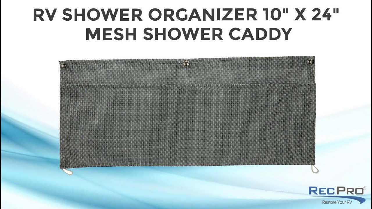 RV Shower Organizer 10 x 24 Mesh Shower Caddy - RecPro