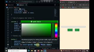 Stylish Progress Bar with Outer & Inner Divs | Dynamic Buttons to Control Progress