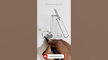 Cricket kit drawing | bat ball drawing | cricket drawing easy | world cup 2023 #drawing #shorts