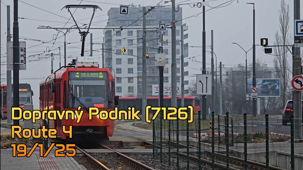 Dopravný Podnik: Pars Nova, Šumperk K2S tram (7126) Route 4 Bratislava Tram (SK)