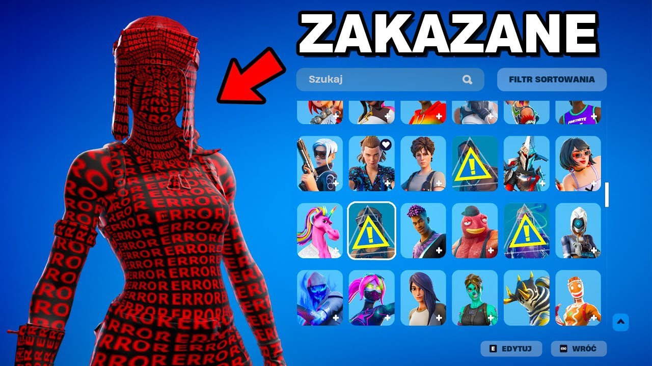 KUPIŁEM ZAKAZANE KONTA ze SKINAMI za 10ZŁ w Fortnite...