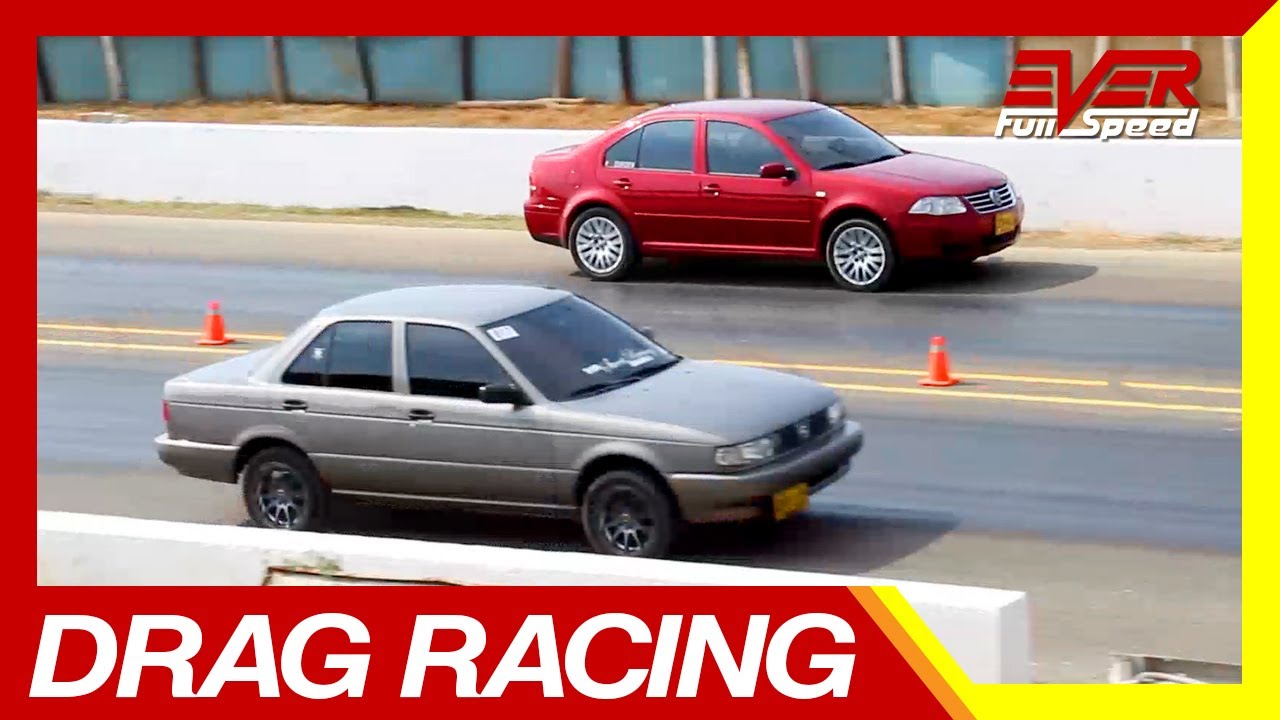 Nissan Sentra/Tsuru vs Volkswagen Jetta 🔥 DRAG RACING 🔥 DUELO DE AUTOS ...