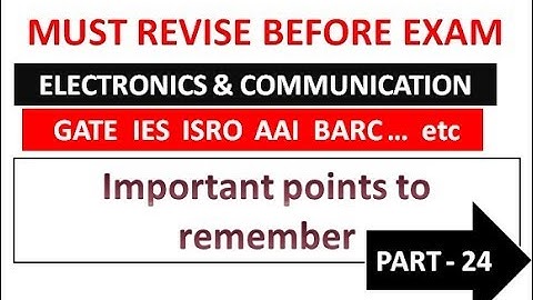 Important points and formula for GATE IES ISRO BARC Part-24