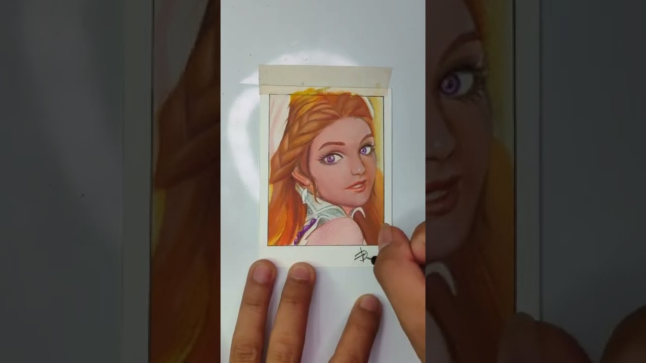 🎨Odette in MLbb MiniPortrait (7cmx9cm)||Poster Color and Color pencil 