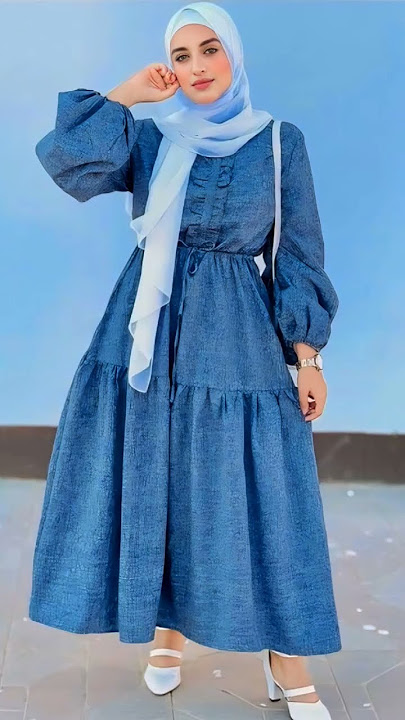 Warna Hijab Yang Cocok Untuk Gamis Denim