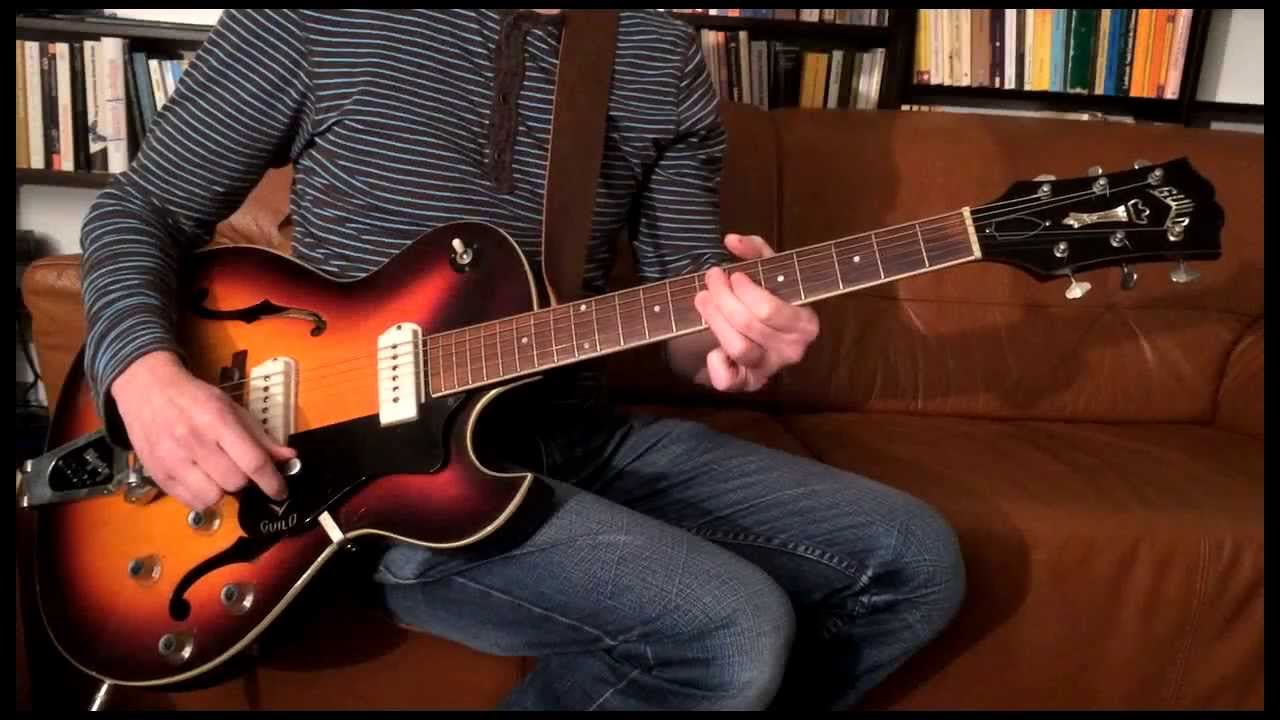 GUILD "Slim Jim" T-100D with 2 P90 PUs (out of phase)