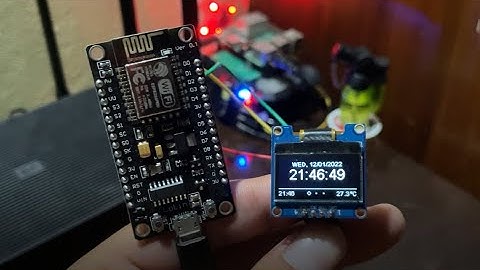 D.I.Y จอแสดงเวลา อุณหภูมิ ESP 8266  IOT oled display