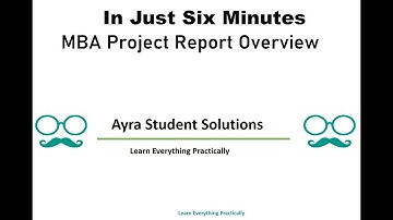 MBA Project Report in 6 Mins | Final Year MBA Project