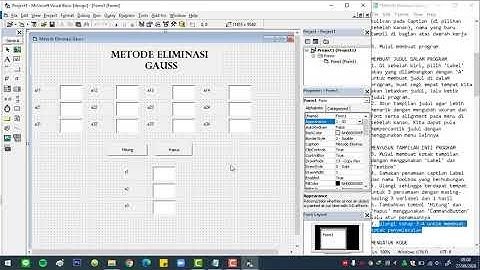 Tutorial Metode Eliminasi Gauss dengan Visual Basic