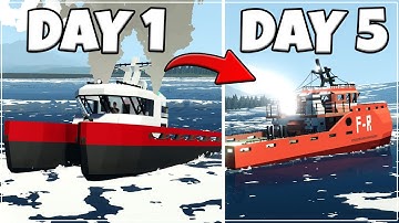 STARTER BOAT To MASSIVE TUG! - Hardcore Career Stormworks  - EPISODES 1-5!