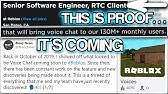 Roblox Is Hiring People To Add Voice Chat Youtube - is roblox adding voice chat for 13+