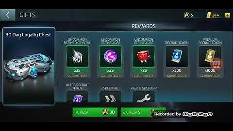 Star Trek Fleet Command - 30 day loyalty rewards breakdown per level 19-36