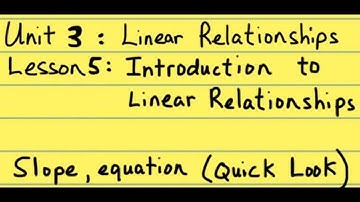 8th Grade Illustrative Mathematics: Grade 8; Unit 3; Lesson 5: slope and equation; a quick look