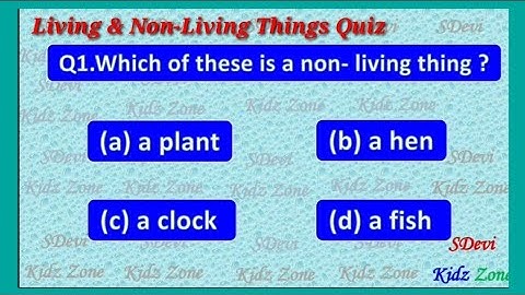 Living things and Non-Living things Quiz for kids  l  Living and Non-Living things MCQ