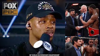 Errol Spence Jr. Reveals Manny Pacquiao FIGHT NEXT is OFFICIALLY up to Pacquiao, I really Don’t Know