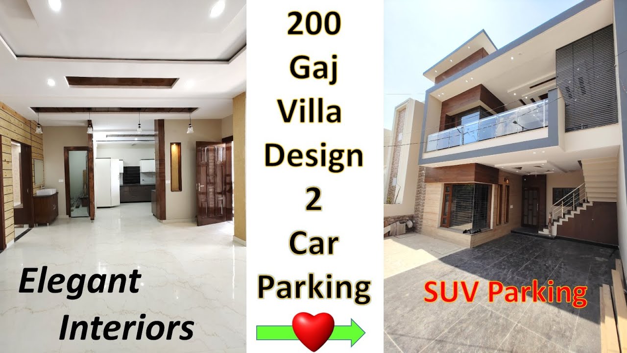 200 Gaj Villa Design With 2 Car Parking 4 Bedroom House Design 