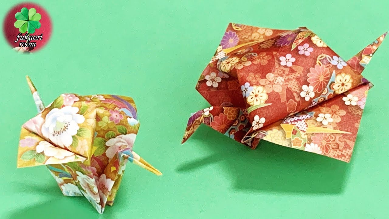 鶴の折り紙 ふっくらした鶴 ふくら雀 箱鶴 めす鶴 の折り方 簡単でかわいい伝承折り紙 Fukuoriroom Youtube